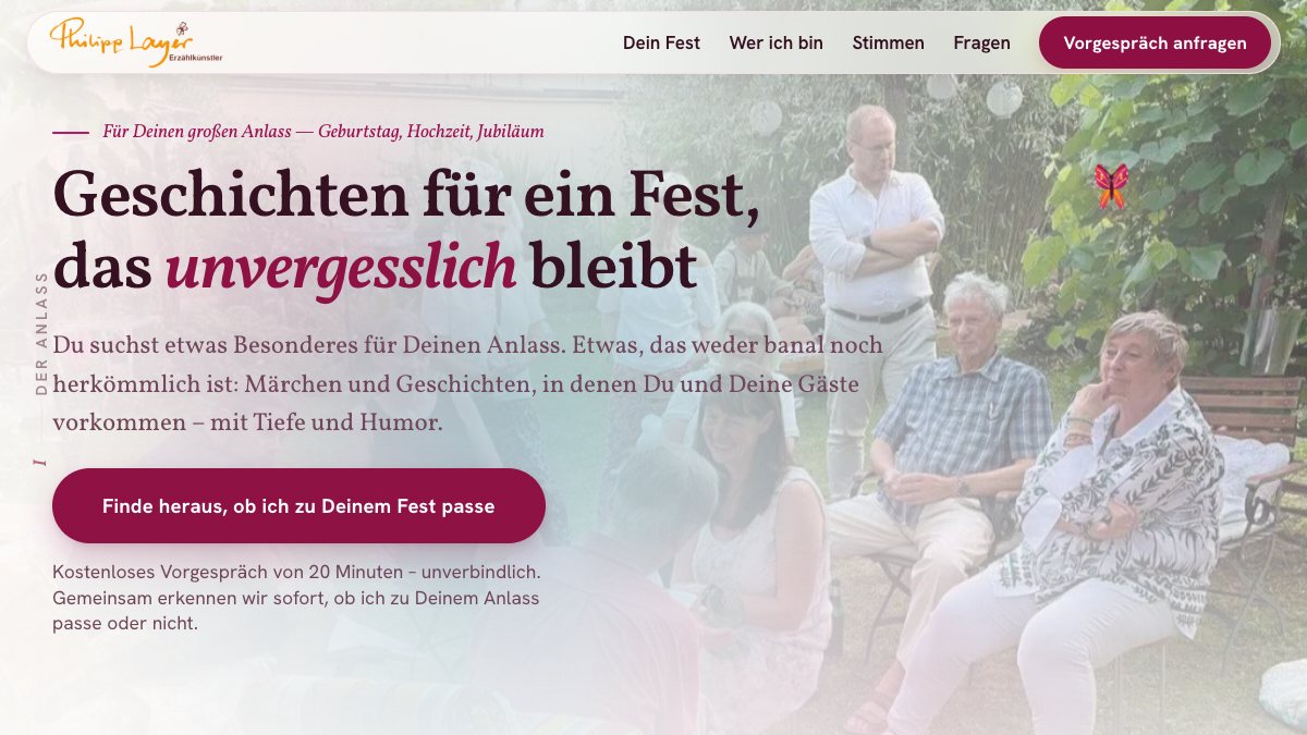 Webseite von Philipp Layer — Erzählkünstler